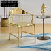 Italian Luxury Pure Copper Dining Chair for High-End Home Restaurant Villa