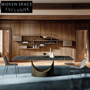 Italian Luxury Rectangle Sintered Stone Top Modern Durable Dining Table