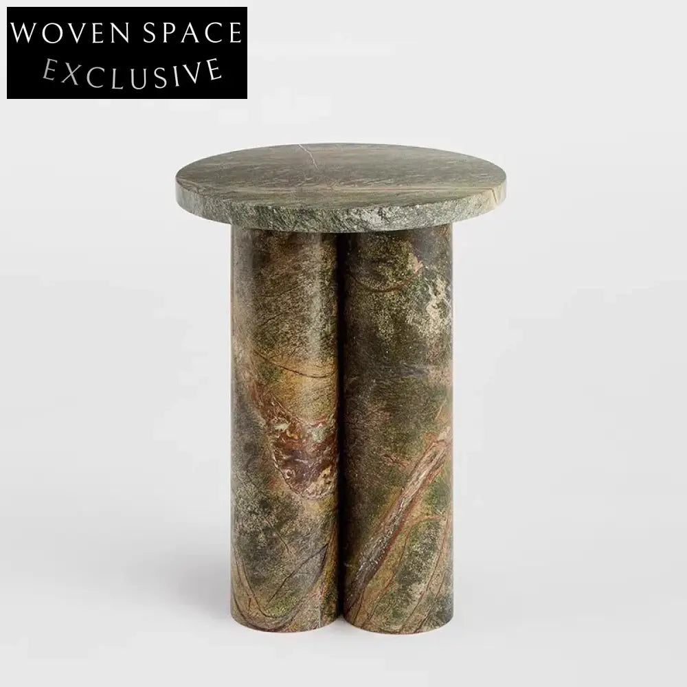 Italian Luxury Round Marble Coffee Side Table for Living Room, Hotel, Villa