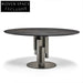 Italian Luxury Round Marble Top Dining Table with Stainless Steel Base