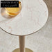 Italian Luxury Round Marble Top Sofa Side End Coffee Table