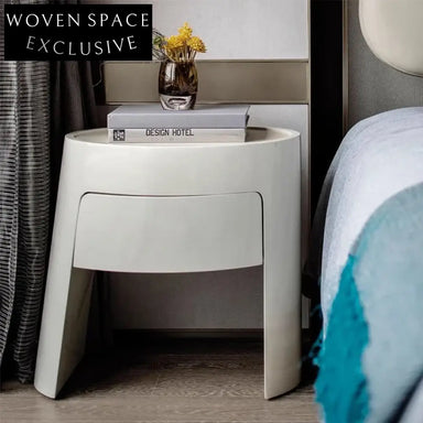 Italian Luxury Solid Wood Modern Special-Shaped Bedroom Bedside Nightstand