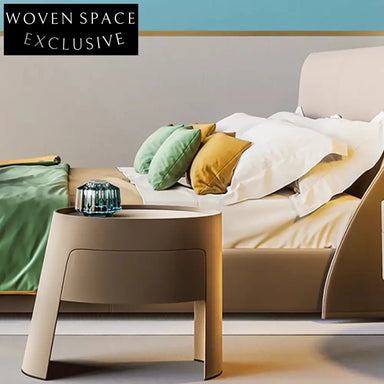 Italian Luxury Solid Wood Modern Special-Shaped Bedroom Bedside Nightstand