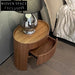 Italian Luxury Solid Wood Modern Special-Shaped Bedroom Bedside Nightstand