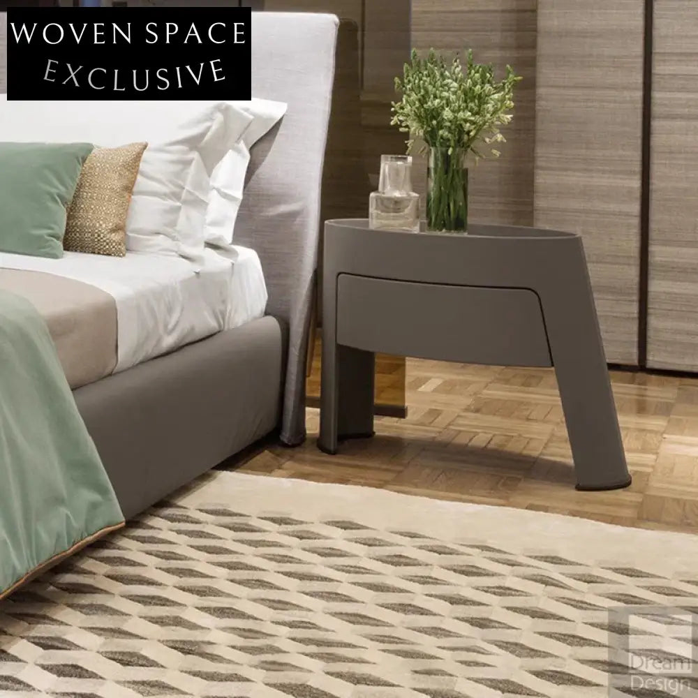 Italian Luxury Solid Wood Modern Special-Shaped Bedroom Bedside Nightstand