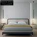 Italian Luxury Stainless Steel King Size Fabric Upholstered Modern Bed