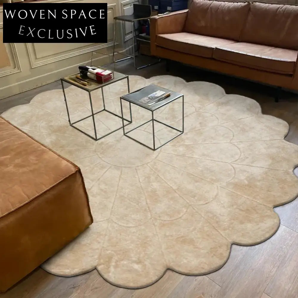 Italian Luxury Tencel Silk Hand-made Custom Round Square Area Rug