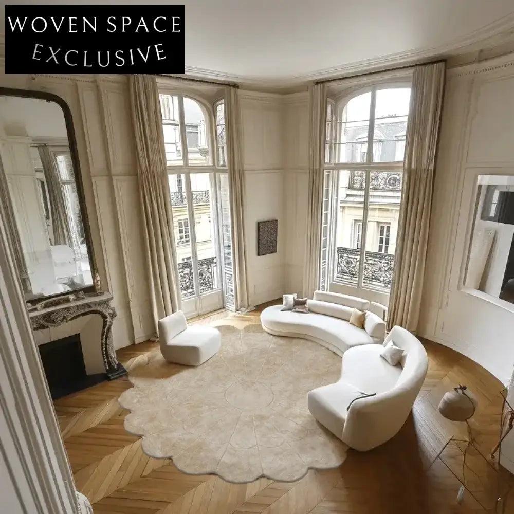 Italian Luxury Tencel Silk Hand-made Custom Round Square Area Rug