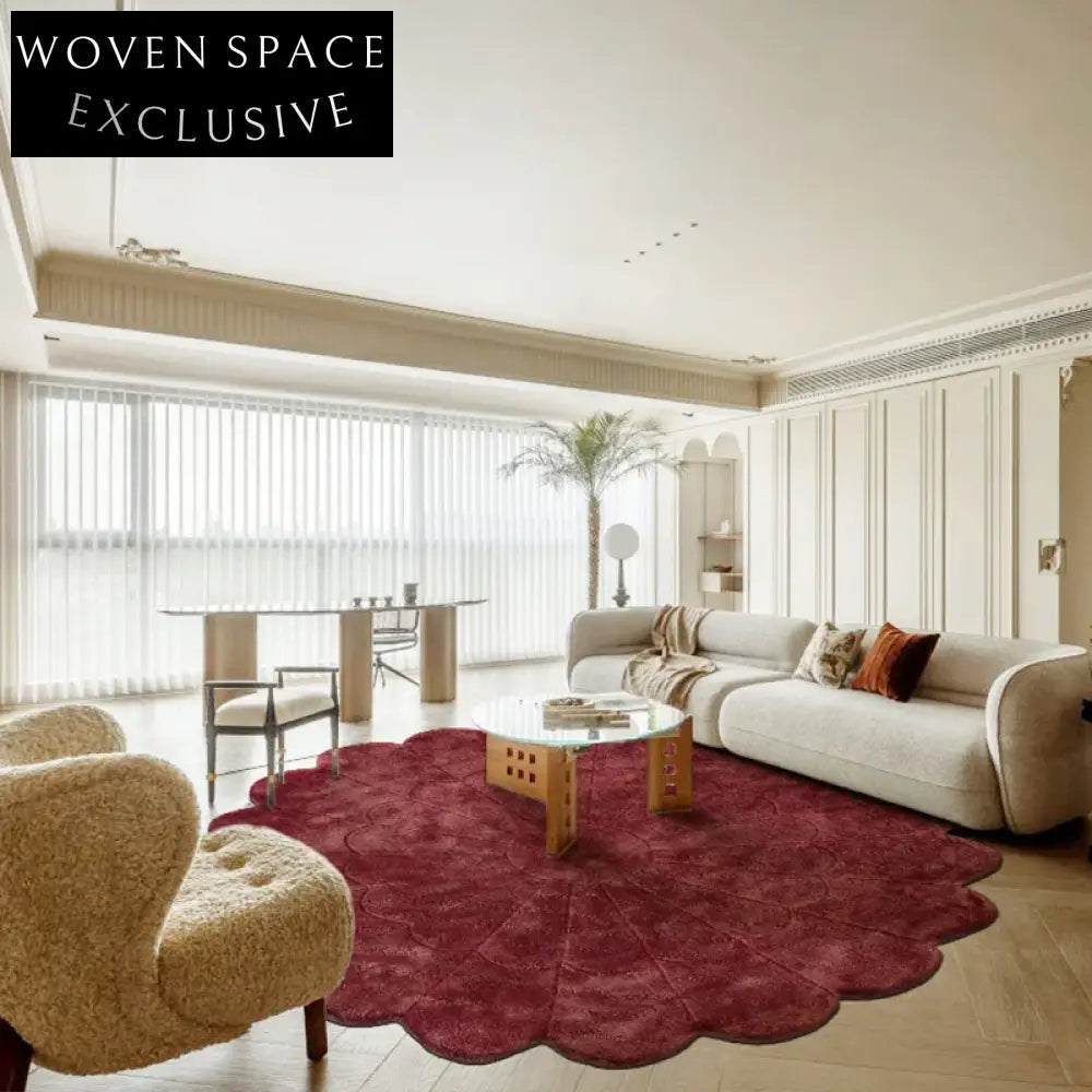 Italian Luxury Tencel Silk Hand-made Custom Round Square Area Rug