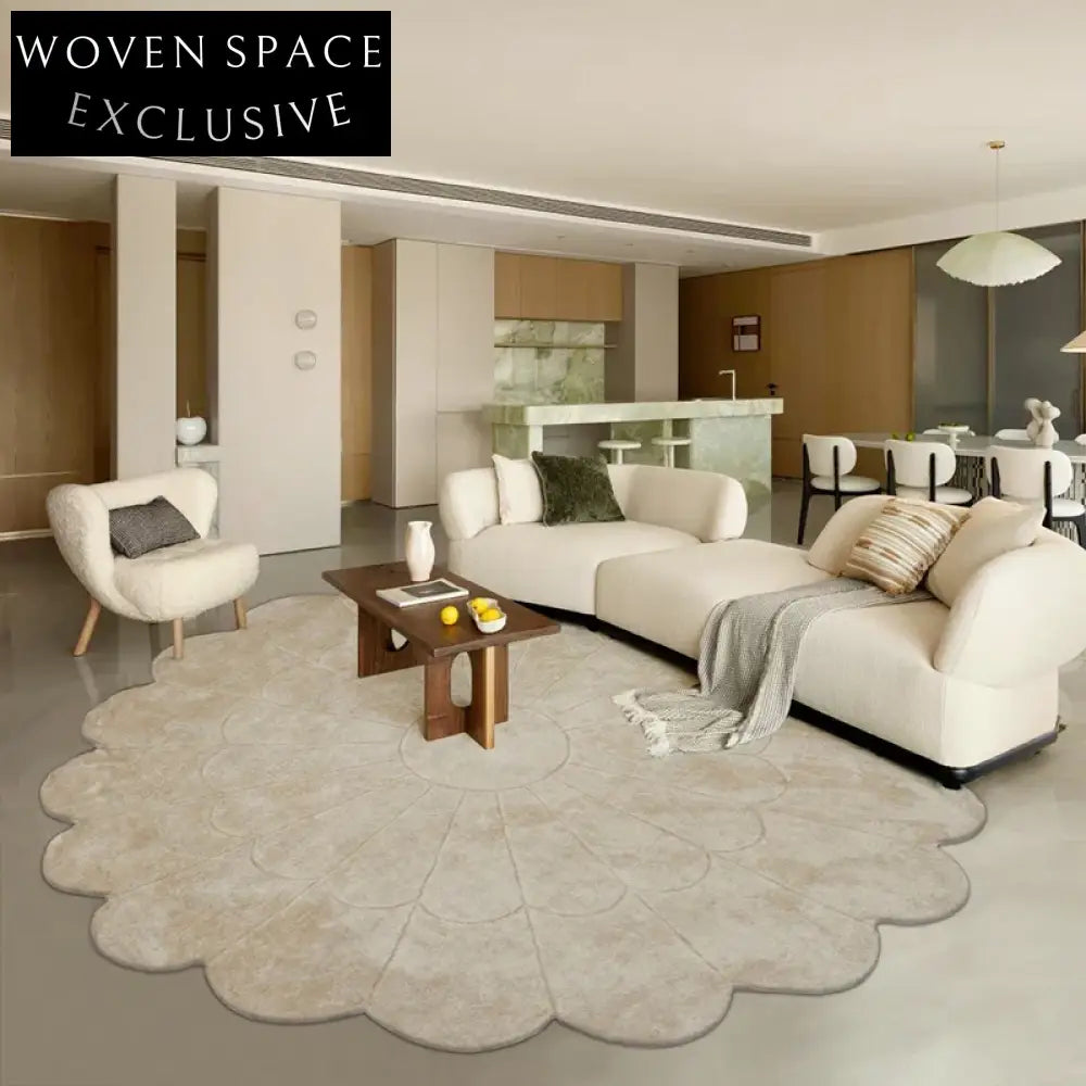 Italian Luxury Tencel Silk Hand-made Custom Round Square Area Rug
