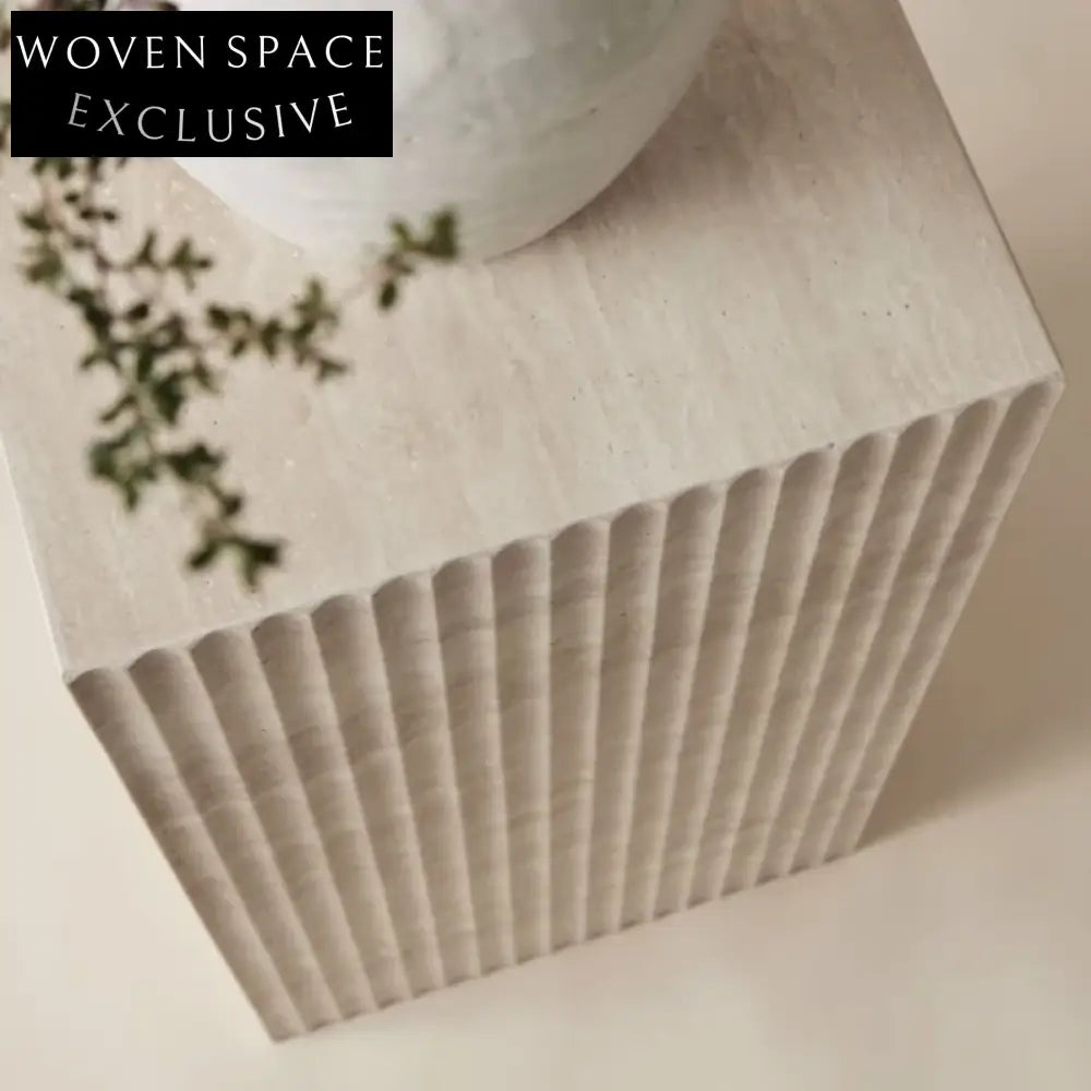 Italian Luxury Travertine Marble Square High Side Coffee Table