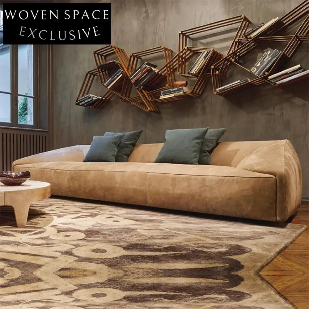 Italian Luxury Velvet Sectional Sofa Set: Modern I-Shape, Legless, Leisure Comfort