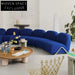 Italian Luxury Velvet Sectional Sofa with Modern Metal Legs - Modular Couch