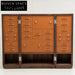 Italian Luxury Walnut Leather Jewelry Tool Storage Cabinet for Villa Living Room