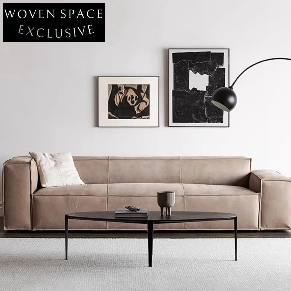 Italian Microfiber Leather Luxury Floor Sofa Set for Modern Homes