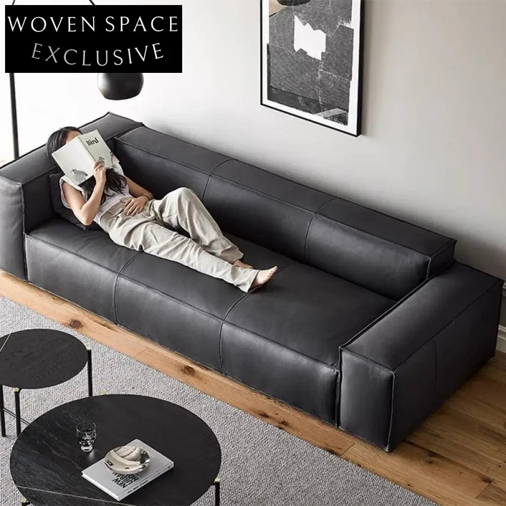 Italian Microfiber Leather Luxury Floor Sofa Set for Modern Homes