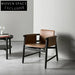 Italian Minimalist Light Luxury Saddle Leather Nordic Home Dining Leisure Chair
