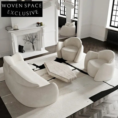 Italian Minimalist Modern Home Living Room 3-Seater Cotton Linen Corner Sofa