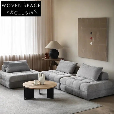 Italian Minimalist Modular Fabric Corner Living Room Sofa Set