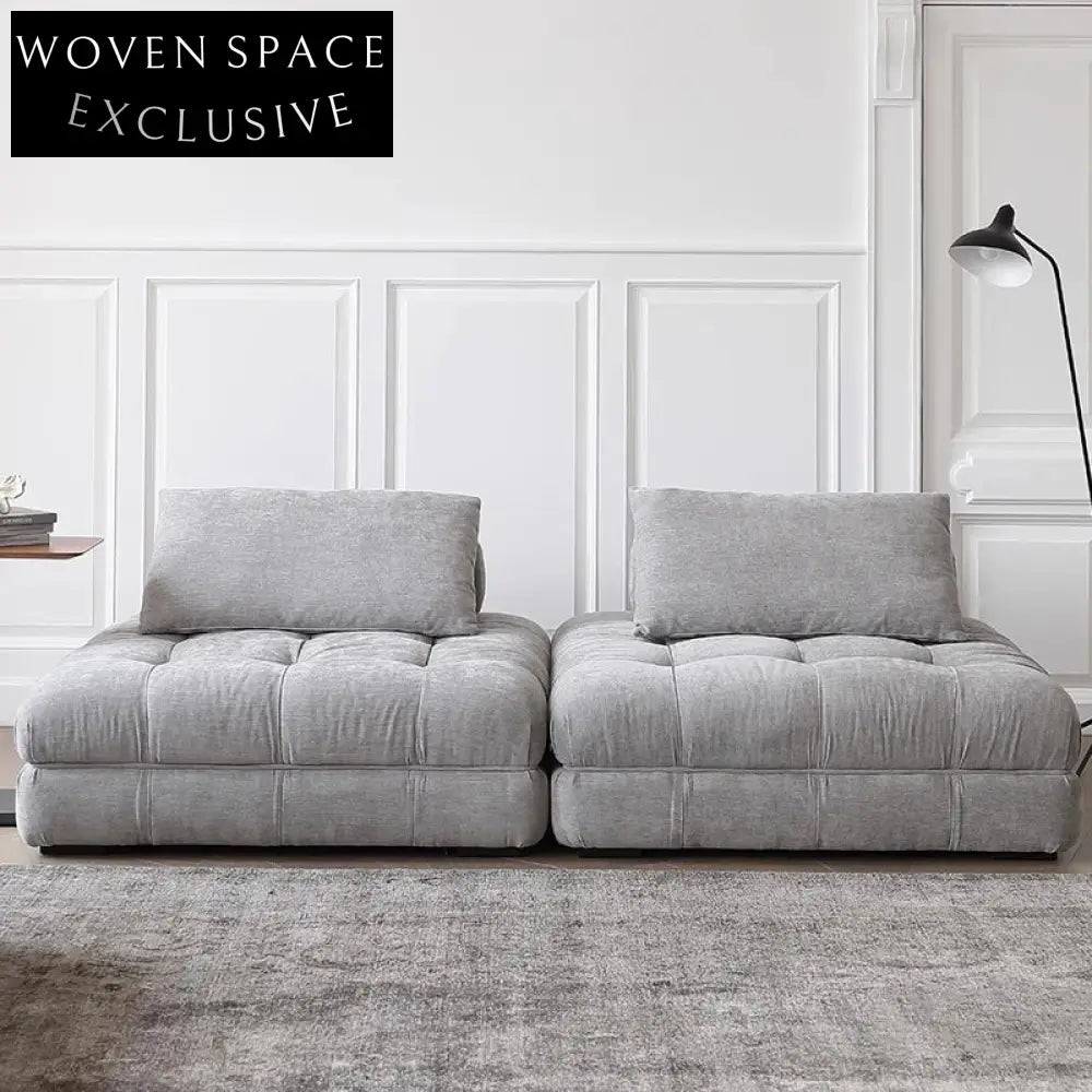 Italian Minimalist Modular Fabric Corner Living Room Sofa Set