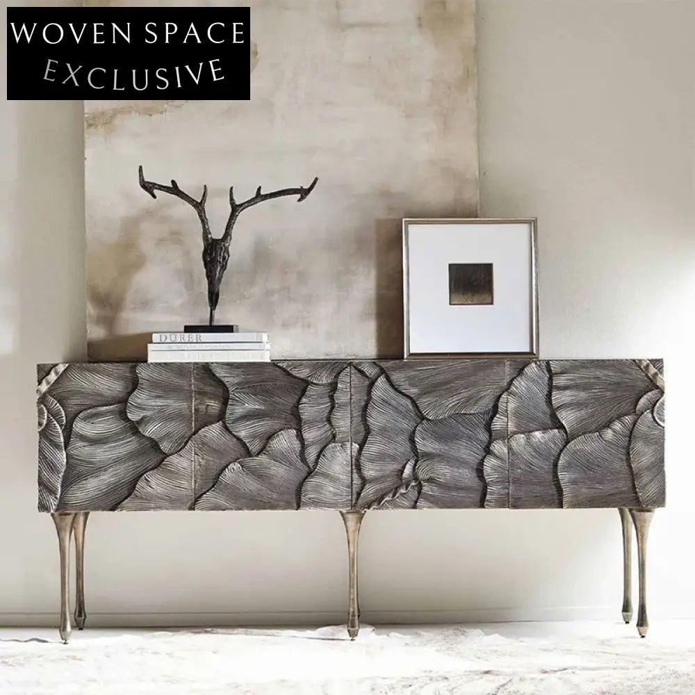 Italian Minimalist Wooden TV Console Cabinet with Storage for Modern Living Rooms