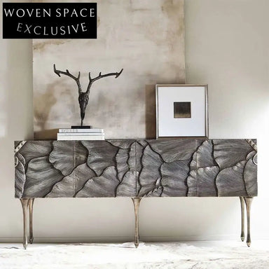 Italian Minimalist Wooden TV Console Cabinet with Storage for Modern Living Rooms