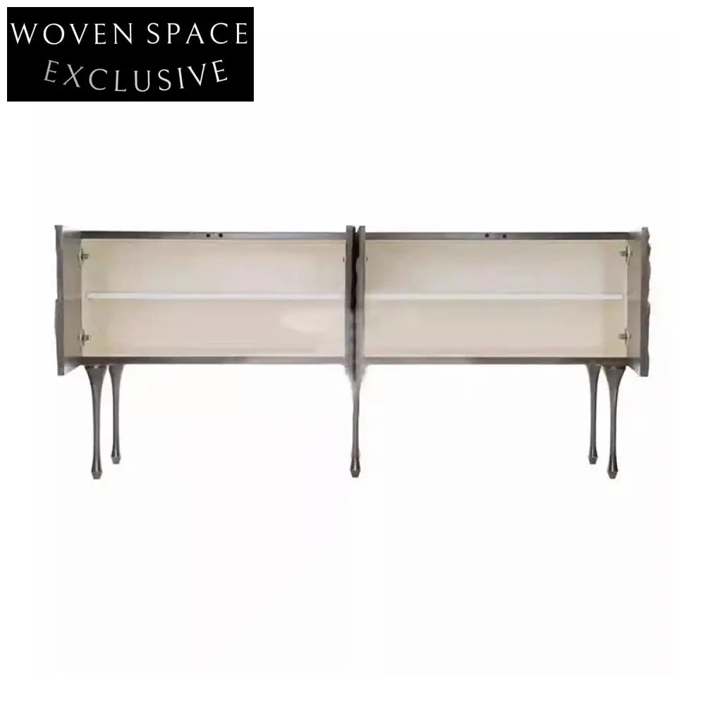 Italian Minimalist Wooden TV Console Cabinet with Storage for Modern Living Rooms