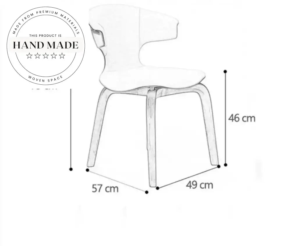 Italian Modern Designer Solid Wood Leather Upholstered Dining Chair