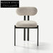 Italian Modern Dining Chair with Solid Ash Wood and Upholstered Leather