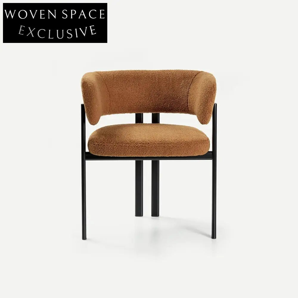 Italian Modern Dining Chair with Solid Ash Wood and Upholstered Leather