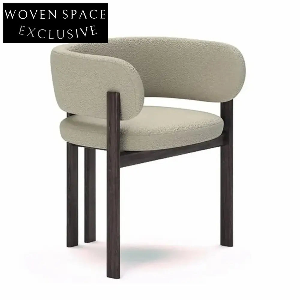 Italian Modern Dining Chair with Solid Ash Wood and Upholstered Leather