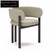 Italian Modern Dining Chair with Solid Ash Wood and Upholstered Leather