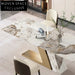 Italian Modern European Slate Marble Top Stainless Steel Dining Table