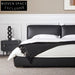 Italian Modern Leather Upholstered Soft King Size Bed Frame