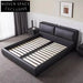 Italian Modern Leather Upholstered Soft King Size Bed Frame