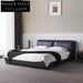 Italian Modern Leather Upholstered Soft King Size Bed Frame