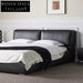 Italian Modern Leather Upholstered Soft King Size Bed Frame
