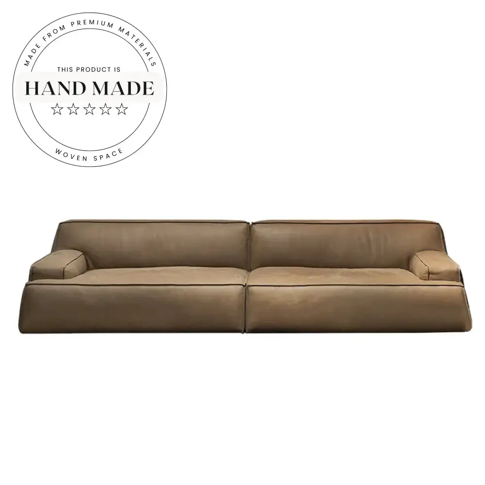 Italian Modern Minimalist Frosted Fabric 3-Seater Convertible Sofa