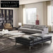 Italian Modern Modular Sectional Sofa, Fabric Leather Upholstery Living Room Couch