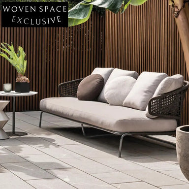 Italian Modern Outdoor Sofa Set with Waterproof Fabric & Aluminum Frame