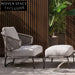 Italian Modern Outdoor Sofa Set with Waterproof Fabric & Aluminum Frame
