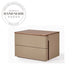 Italian Modern Saddle Leather Two Drawer Storage Nightstand