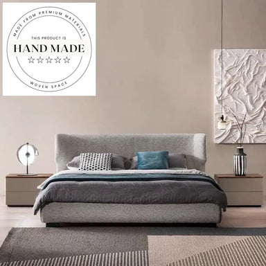 Italian Modern Saddle Leather Two Drawer Storage Nightstand