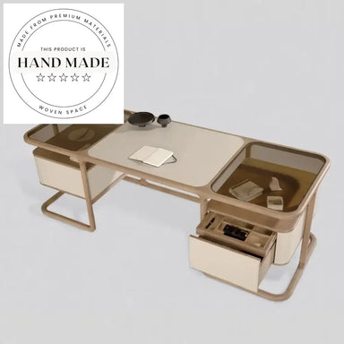 Italian Modern Solid Wood Walnut Luxury Boss Executive Desk