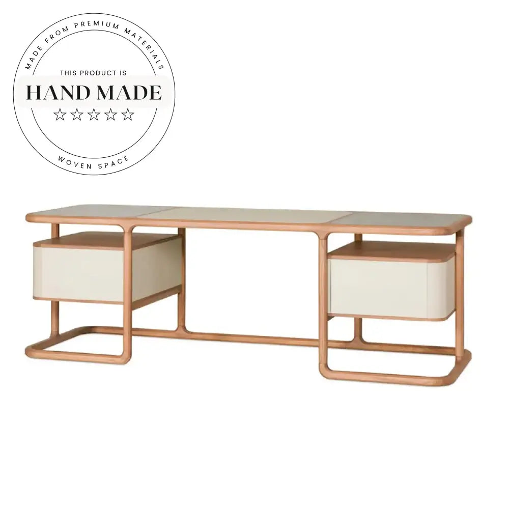 Italian Modern Solid Wood Walnut Luxury Boss Executive Desk