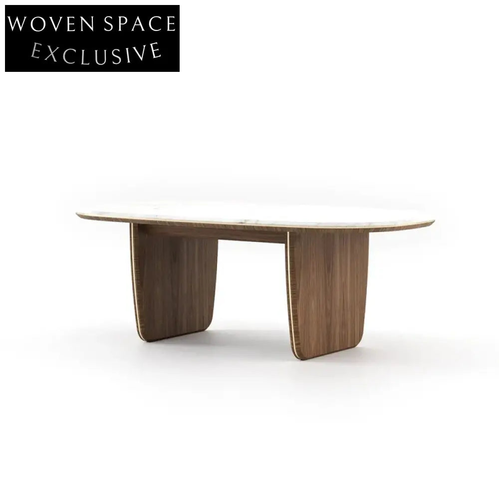 Italian Natural Marble Rectangle Modern Dining Table for Home