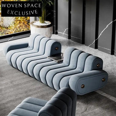 Italian Style Modern Modular Armless Sectional Sofa Set for Living Room