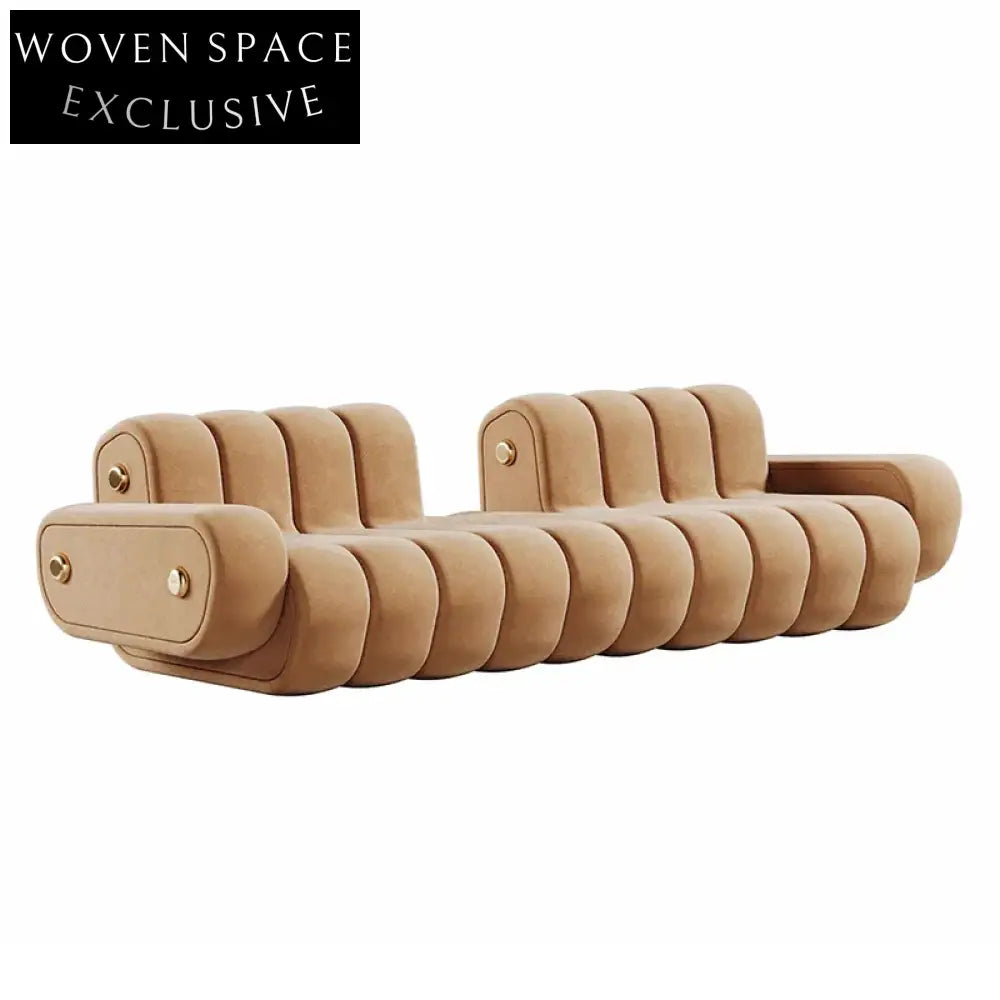 Italian Style Modern Modular Armless Sectional Sofa Set for Living Room