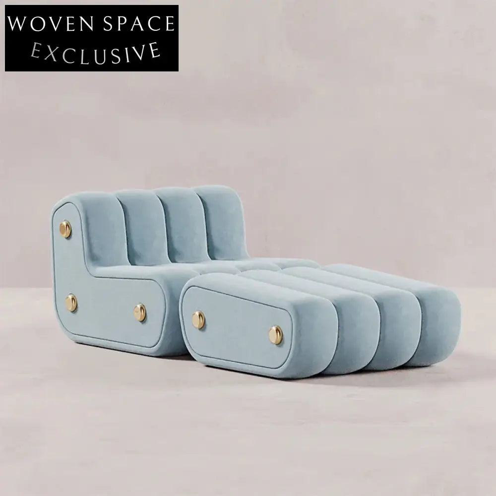 Italian Style Modern Modular Armless Sectional Sofa Set for Living Room