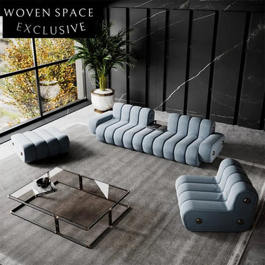 Italian Style Modern Modular Armless Sectional Sofa Set for Living Room